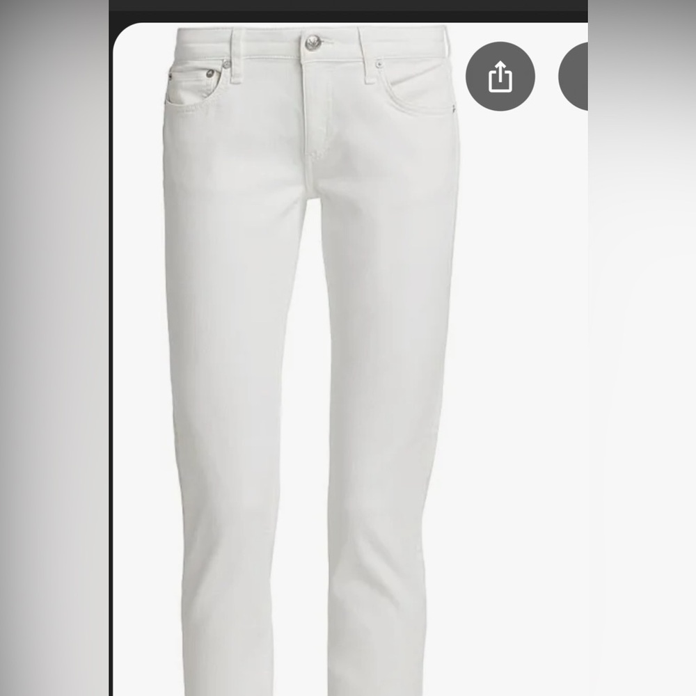 Women's White Jeans rag and bone cropped jeans skinny